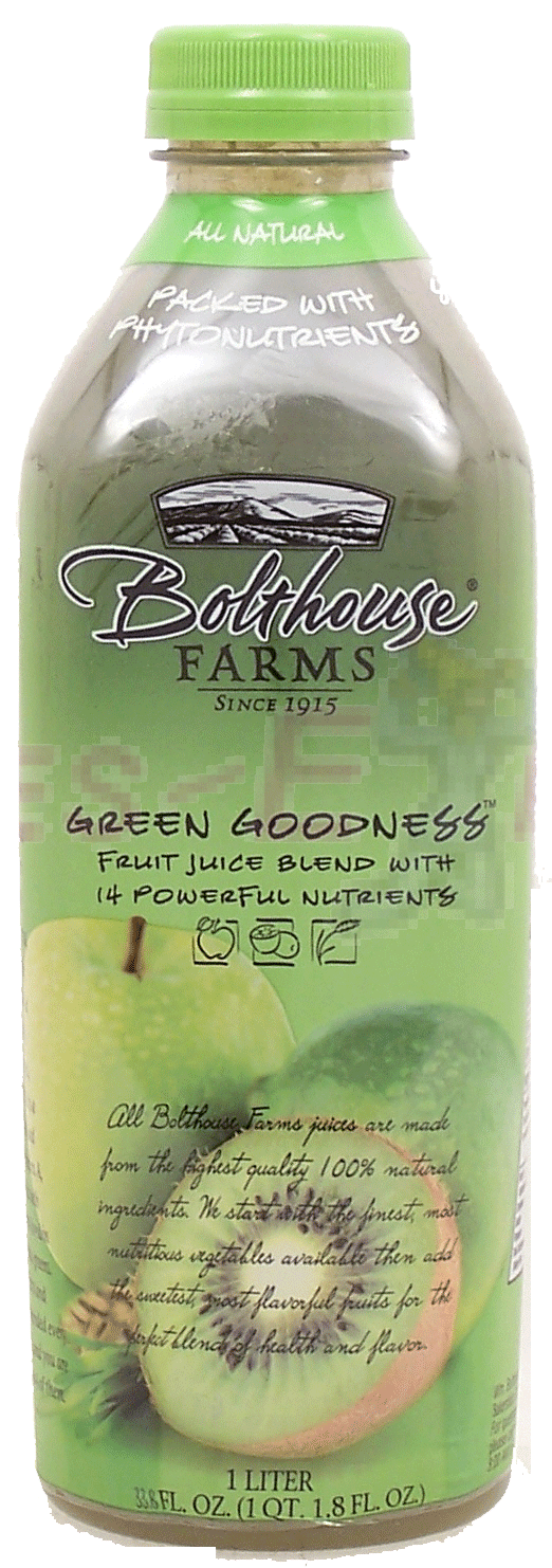 Bolthouse Farms&nbsp;Green Goodness&nbsp;fruit juice blend with 14 powerful nutrients, 100% juice Full-Size Picture